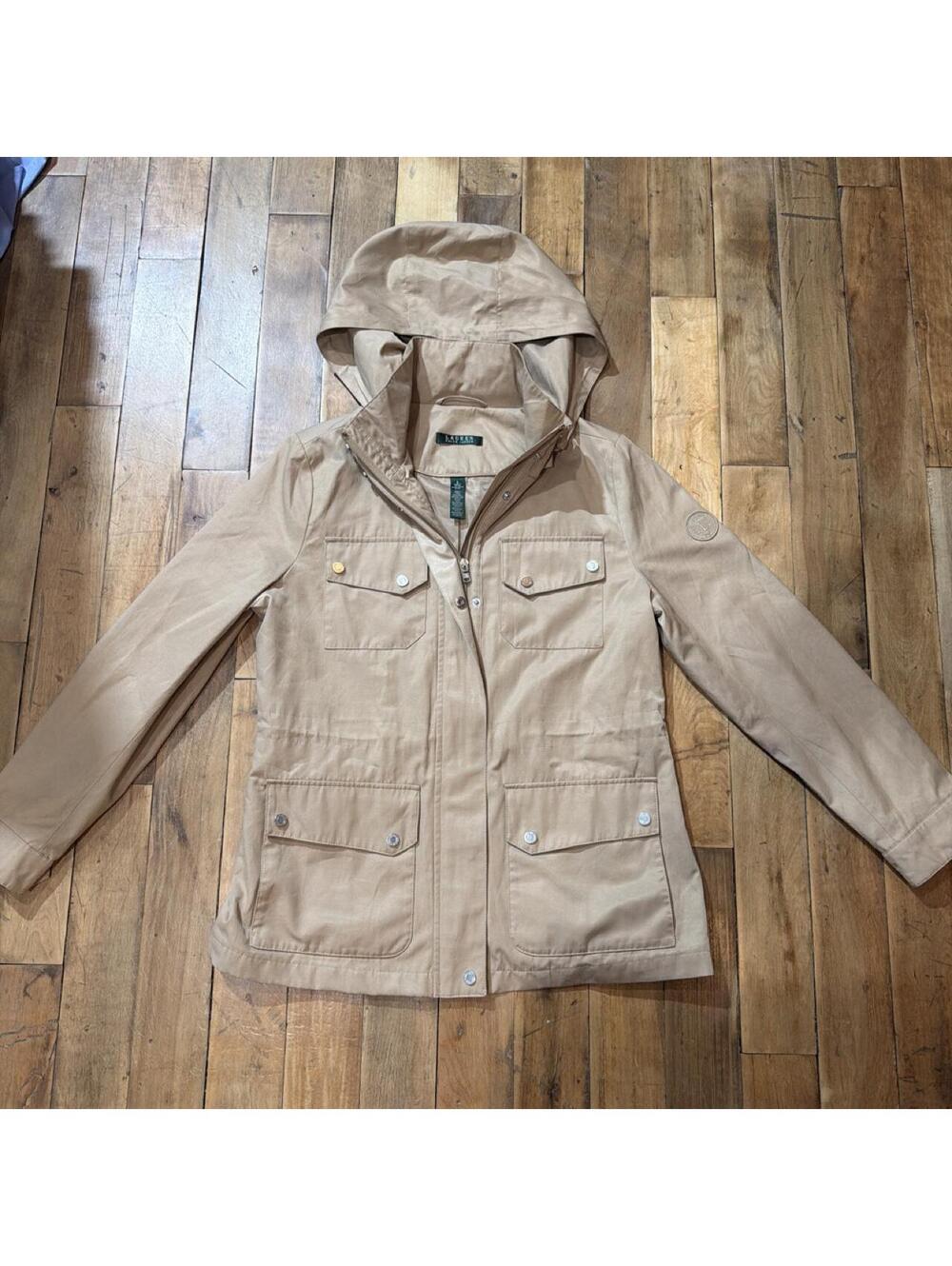 Lauren Ralph Lauren hooded field jacket — khaki, size S